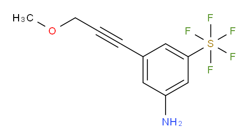 3-amino-5-(3-methoxyprop-1-yn-1-yl)(pentafluoromercapto)benzene
