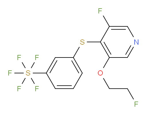 3-((3-fluoro-5-(2-fluoroethoxy)pyridin-4-yl)thio)(pentafluoromercapto)benzene