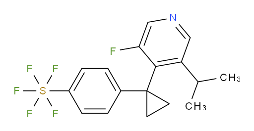 4-(1-(3-fluoro-5-isopropylpyridin-4-yl)cyclopropyl)(pentafluoromercapto)benzene