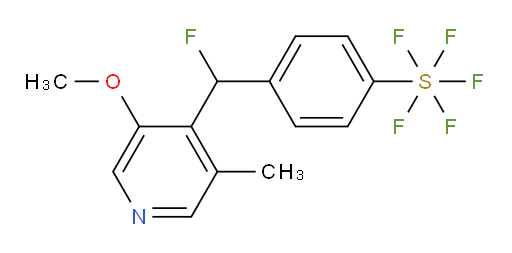 4-(fluoro(3-methoxy-5-methylpyridin-4-yl)methyl)(pentafluoromercapto)benzene