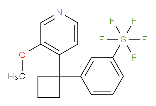 3-(1-(3-methoxypyridin-4-yl)cyclobutyl)(pentafluoromercapto)benzene