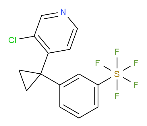 3-(1-(3-chloropyridin-4-yl)cyclopropyl)(pentafluoromercapto)benzene