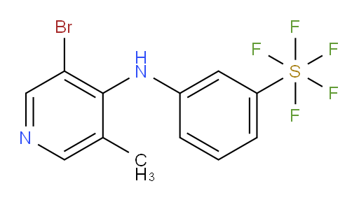 3-((3-bromo-5-methylpyridin-4-yl)amino)(pentafluoromercapto)benzene