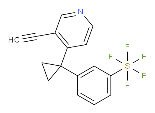 3-(1-(3-ethynylpyridin-4-yl)cyclopropyl)(pentafluoromercapto)benzene