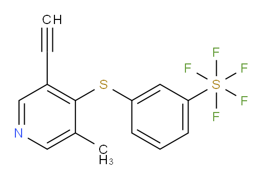3-((3-ethynyl-5-methylpyridin-4-yl)thio)(pentafluoromercapto)benzene