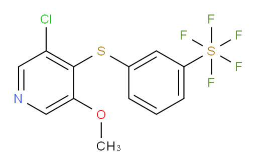 3-((3-chloro-5-methoxypyridin-4-yl)thio)(pentafluoromercapto)benzene