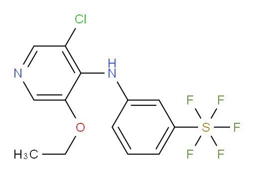3-((3-chloro-5-ethoxypyridin-4-yl)amino)(pentafluoromercapto)benzene