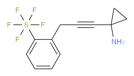 2-(3-(1-aminocyclopropyl)prop-2-yn-1-yl)(pentafluoromercapto)benzene