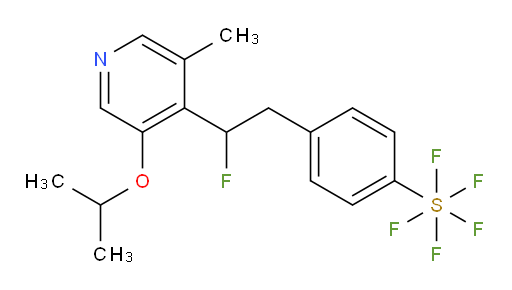 4-(2-fluoro-2-(3-isopropoxy-5-methylpyridin-4-yl)ethyl)(pentafluoromercapto)benzene