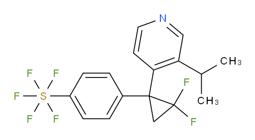 4-(2,2-difluoro-1-(3-isopropylpyridin-4-yl)cyclopropyl)(pentafluoromercapto)benzene