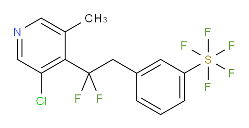 3-(2-(3-chloro-5-methylpyridin-4-yl)-2,2-difluoroethyl)(pentafluoromercapto)benzene