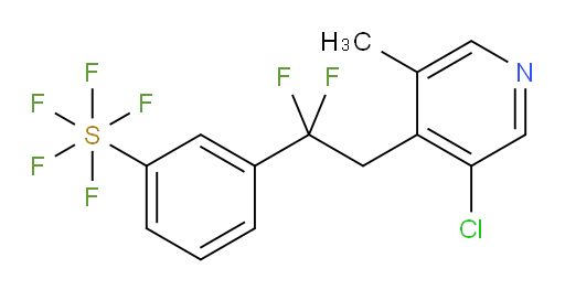 3-(2-(3-chloro-5-methylpyridin-4-yl)-1,1-difluoroethyl)(pentafluoromercapto)benzene