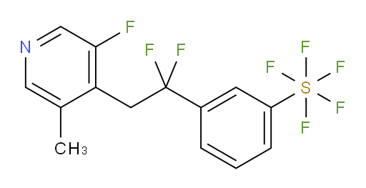 3-(1,1-difluoro-2-(3-fluoro-5-methylpyridin-4-yl)ethyl)(pentafluoromercapto)benzene