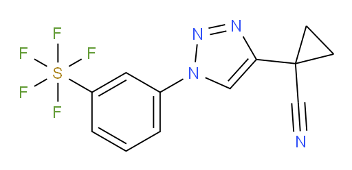 1-(1-(3-(pentafluoromercapto)phenyl)-1H-1,2,3-triazol-4-yl)cyclopropanecarbonitrile