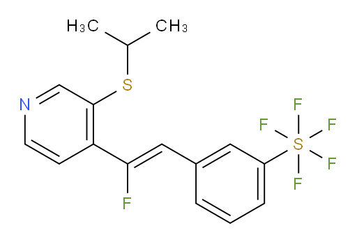 (Z)-3-(2-fluoro-2-(3-(isopropylthio)pyridin-4-yl)vinyl)(pentafluoromercapto)benzene