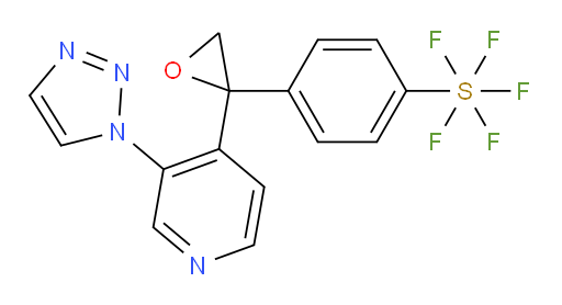 4-(2-(3-(1H-1,2,3-triazol-1-yl)pyridin-4-yl)oxiran-2-yl)(pentafluoromercapto)benzene