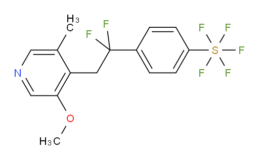 4-(1,1-difluoro-2-(3-methoxy-5-methylpyridin-4-yl)ethyl)(pentafluoromercapto)benzene