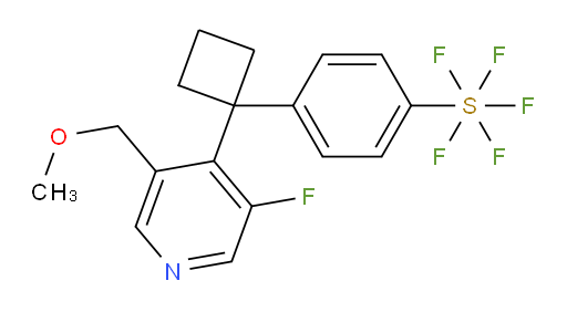 4-(1-(3-fluoro-5-(methoxymethyl)pyridin-4-yl)cyclobutyl)(pentafluoromercapto)benzene