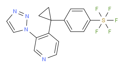 4-(1-(3-(1H-1,2,3-triazol-1-yl)pyridin-4-yl)cyclopropyl)(pentafluoromercapto)benzene