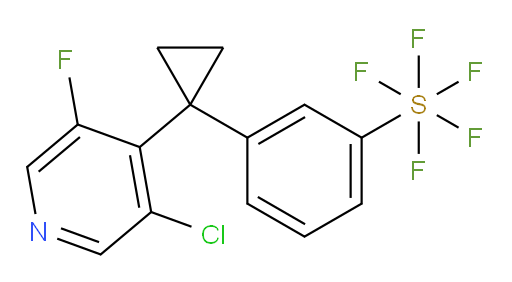3-(1-(3-chloro-5-fluoropyridin-4-yl)cyclopropyl)(pentafluoromercapto)benzene