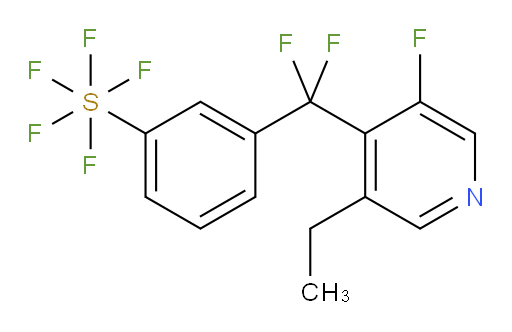 3-((3-ethyl-5-fluoropyridin-4-yl)difluoromethyl)(pentafluoromercapto)benzene