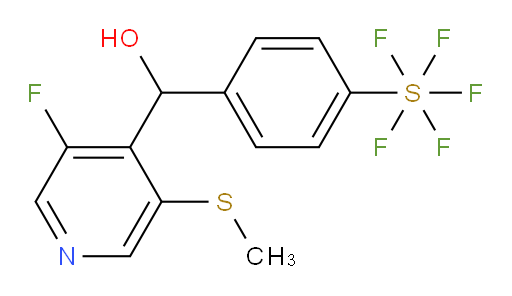 (3-fluoro-5-(methylthio)pyridin-4-yl)(4-(pentafluoromercapto)phenyl)methanol