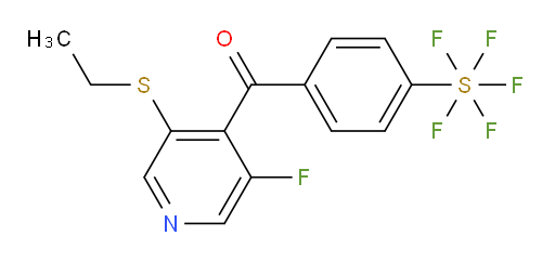 (3-(ethylthio)-5-fluoropyridin-4-yl)(4-(pentafluoromercapto)phenyl)methanone