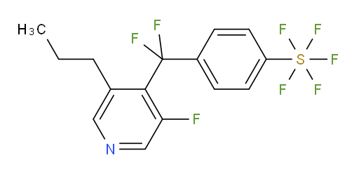 4-(difluoro(3-fluoro-5-propylpyridin-4-yl)methyl)(pentafluoromercapto)benzene