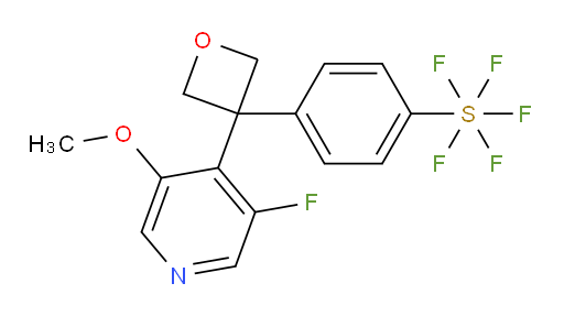 4-(3-(3-fluoro-5-methoxypyridin-4-yl)oxetan-3-yl)(pentafluoromercapto)benzene