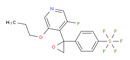 4-(2-(3-fluoro-5-propoxypyridin-4-yl)oxiran-2-yl)(pentafluoromercapto)benzene