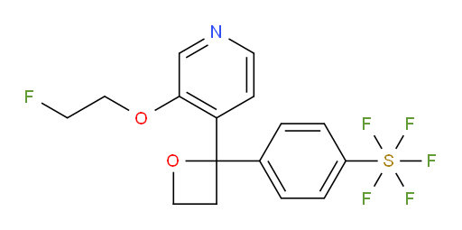 4-(2-(3-(2-fluoroethoxy)pyridin-4-yl)oxetan-2-yl)(pentafluoromercapto)benzene