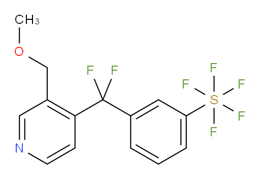3-(difluoro(3-(methoxymethyl)pyridin-4-yl)methyl)(pentafluoromercapto)benzene