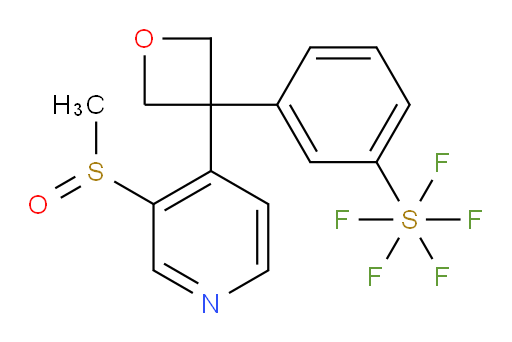 3-(3-(3-(methylsulfinyl)pyridin-4-yl)oxetan-3-yl)(pentafluoromercapto)benzene