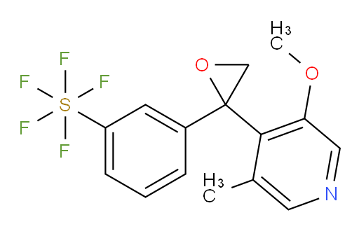 3-(2-(3-methoxy-5-methylpyridin-4-yl)oxiran-2-yl)(pentafluoromercapto)benzene