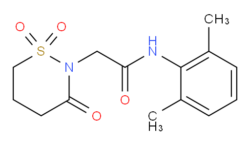 N-(2,6-dimethylphenyl)-2-(1,1-dioxido-3-oxo-1,2-thiazinan-2-yl)acetamide