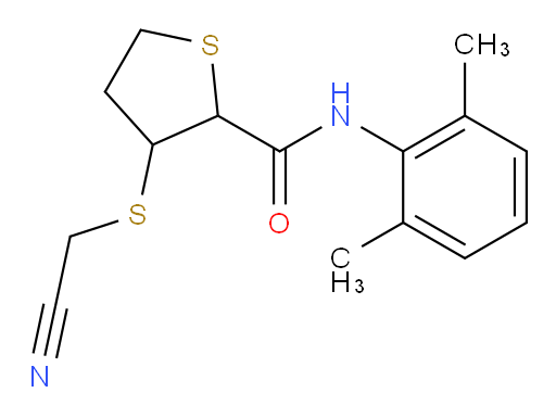 3-((cyanomethyl)thio)-N-(2,6-dimethylphenyl)tetrahydrothiophene-2-carboxamide