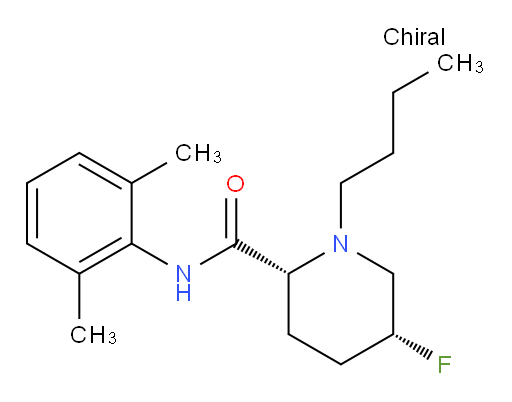 (2R,5R)-1-butyl-N-(2,6-dimethylphenyl)-5-fluoropiperidine-2-carboxamide