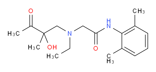 N-(2,6-dimethylphenyl)-2-(ethyl(2-hydroxy-2-methyl-3-oxobutyl)amino)acetamide
