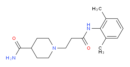 1-(3-((2,6-dimethylphenyl)amino)-3-oxopropyl)piperidine-4-carboxamide