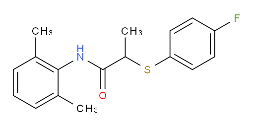 N-(2,6-dimethylphenyl)-2-((4-fluorophenyl)thio)propanamide