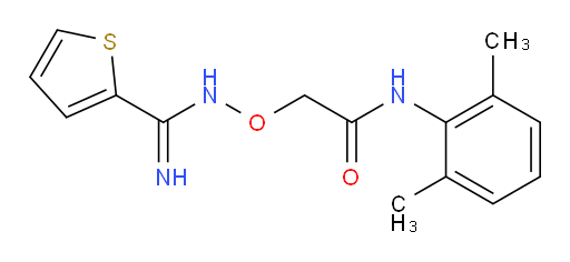 N-(2,6-dimethylphenyl)-2-((thiophene-2-carboximidamido)oxy)acetamide