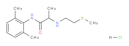 N-(2,6-dimethylphenyl)-2-((2-(methylthio)ethyl)amino)propanamide hydrochloride