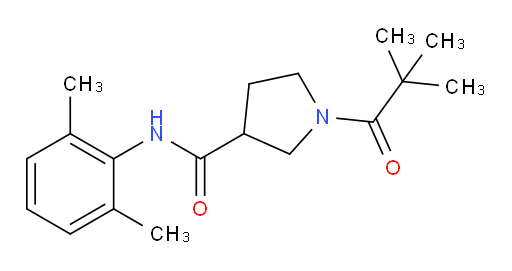 N-(2,6-dimethylphenyl)-1-pivaloylpyrrolidine-3-carboxamide