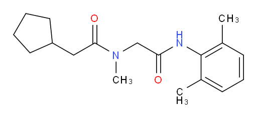2-cyclopentyl-N-(2-((2,6-dimethylphenyl)amino)-2-oxoethyl)-N-methylacetamide