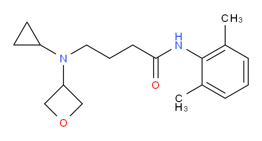 4-(cyclopropyl(oxetan-3-yl)amino)-N-(2,6-dimethylphenyl)butanamide