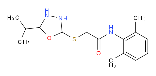 N-(2,6-dimethylphenyl)-2-((5-isopropyl-1,3,4-oxadiazolidin-2-yl)thio)acetamide