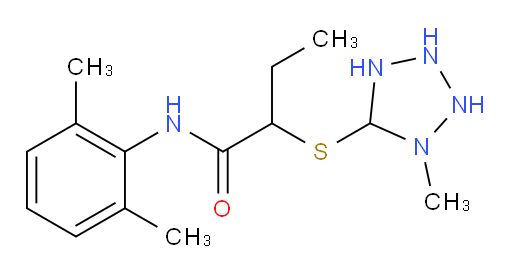 N-(2,6-dimethylphenyl)-2-((1-methyltetrazolidin-5-yl)thio)butanamide