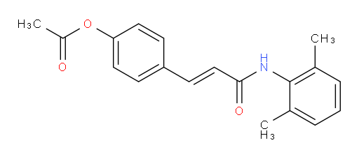 (E)-4-(3-((2,6-dimethylphenyl)amino)-3-oxoprop-1-en-1-yl)phenyl acetate