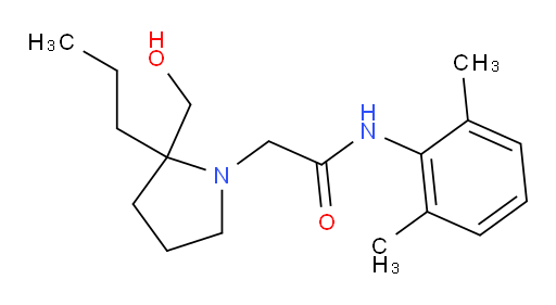 N-(2,6-dimethylphenyl)-2-(2-(hydroxymethyl)-2-propylpyrrolidin-1-yl)acetamide