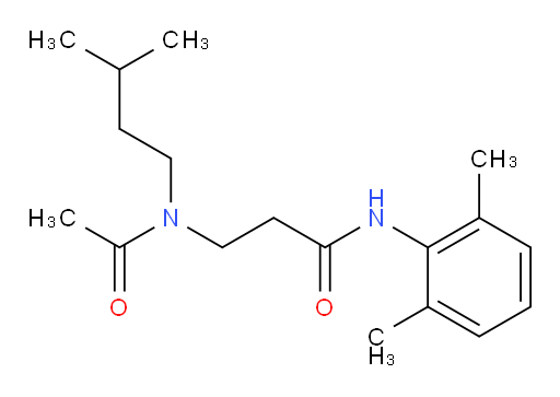 N-(2,6-dimethylphenyl)-3-(N-isopentylacetamido)propanamide